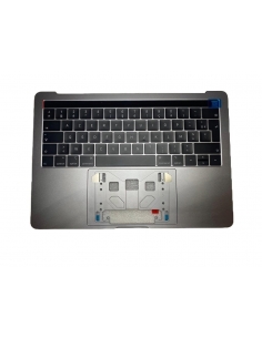 Coperchio superiore con tastiera francese Azerty (Grigio siderale) per MacBook Pro 13" Touch Bar (A1989) 2018-2019