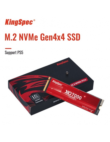 SSD M.2 NVME 2280 PCle Gen 4×4, NVMe 1.4 KingSpec 512Go XG7000-512 (2280) - 4