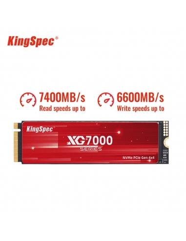 SSD M.2 NVME 2280 PCle Gen 4×4, NVMe 1.4 KingSpec 512Go XG7000-512 (2280) - 2