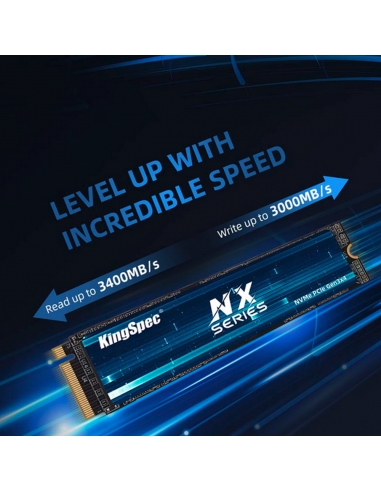 SSD M.2 NVME 2280 PCle Gen 3×4, NVMe 1.3 KingSpec 256Go NX-256GB (2280) - 3