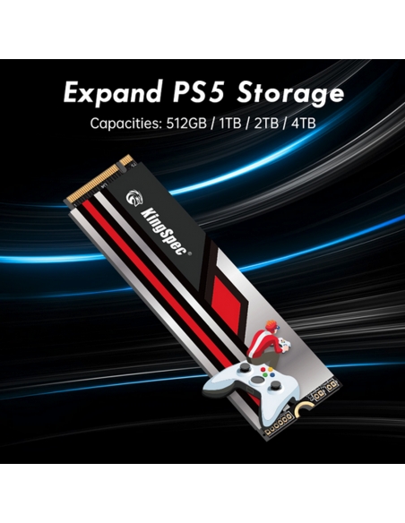 SSD M.2 NVME 2280 PCle Gen 4×4, NVMe 1.4 KingSpec 1Tb XG7000-1TB PRO(2280) Compatible avec PS5/PC - 2