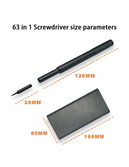 63 in 1 Multifunktionsschraubendreher Set, Magnetische Spitze, Tragbare Werkzeugbox - 3