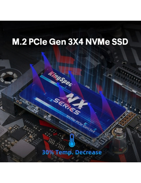 SSD M.2 NVME 2242 PCle Gen 3×4, NVMe 1.3 KingSpec 256Go NXM-256GB (2242) - 2