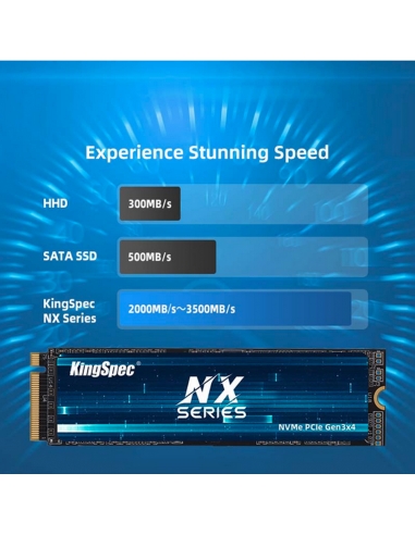SSD M.2 NVME 2280 PCle Gen 3×4, NVMe 1.3 KingSpec 1To NX-1TB (2280) - 6