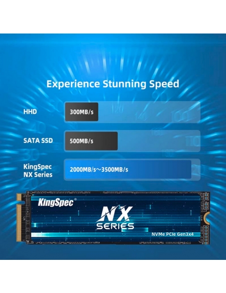 SSD M.2 NVME 2280 PCle Gen 3×4, NVMe 1.3 KingSpec 1To NX-1TB (2280) - 6