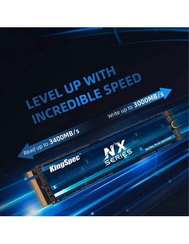 SSD M.2 NVME 2280 PCle Gen 3×4, NVMe 1.3 KingSpec 1To NX-1TB (2280) - 5