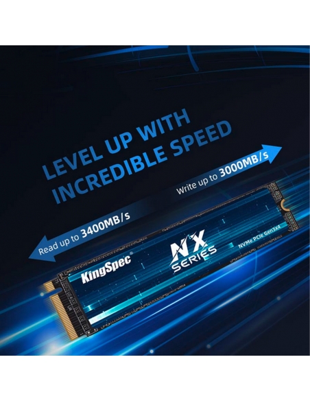 SSD M.2 NVME 2280 PCle Gen 3×4, NVMe 1.3 KingSpec 1To NX-1TB (2280) - 5
