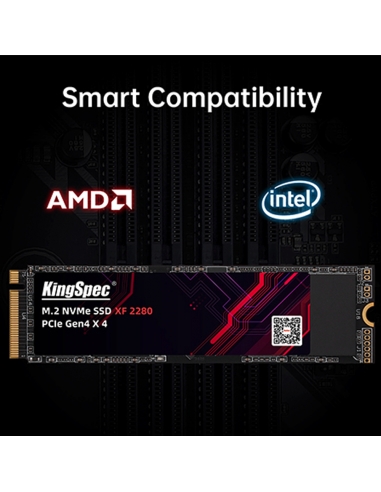 SSD M.2 NVME 2280 PCle Gen 4×4, NVMe 1.4 KingSpec 256Go XF-256GB (2280) - 3