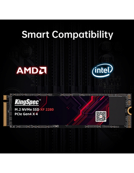 SSD M.2 NVME 2280 PCle Gen 4×4, NVMe 1.4 KingSpec 256Go XF-256GB (2280) - 3