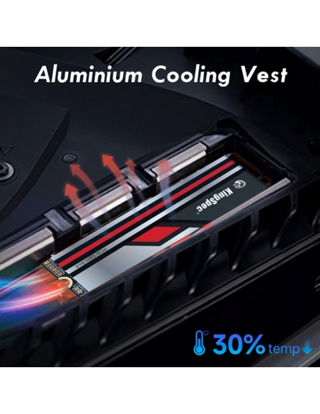 SSD M.2 NVME 2280 PCle Gen 4×4, NVMe 1.4 KingSpec 512Gb XG7000-512GB PRO(2280) Kompatibel mit PS5/PC