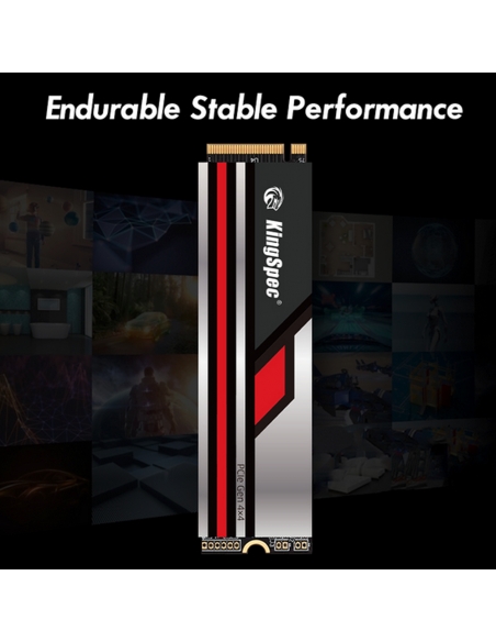 SSD M.2 NVME 2280 PCle Gen 4×4, NVMe 1.4 KingSpec 4Tb XG7000-4TB PRO(2280) Compatible avec PS5/PC - 4