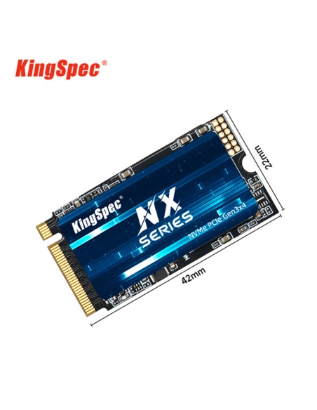 SSD M.2 NVME 2242 PCle Gen 3×4, NVMe 1.3 KingSpec 512Go NXM-512GB (2242) - 2