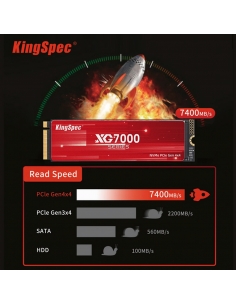 SSD M.2 NVME 2280 PCle Gen 4×4, NVMe 1.4 KingSpec 1Tb XG7000-1TB (2280) 2