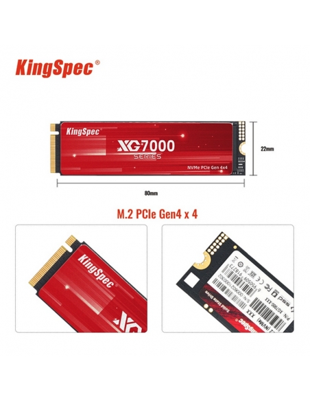 SSD M.2 NVME 2280 PCle Gen 4×4, NVMe 1.4 KingSpec 1Tb XG7000-1TB (2280) - 5