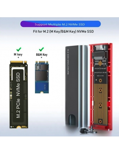 Boitier Externe pour SSD M.2 NVME + NGFF - 2