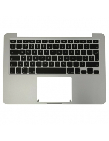Coque supérieure avec clavier Anglais Qwerty (Royaume-Uni) pour MacBook Pro 13" Retina (A1502) Fin 2013 - Mi 2014