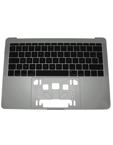 Coque supérieure avec clavier Français Azerty (Argent) pour MacBook Pro 13" (A1708) 2016 - 2017