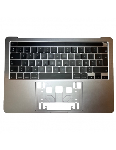 Coque supérieure avec clavier Azerty (Gris sidéral) touchbar pour MacBook Pro 13" M1 (A2338) 2020