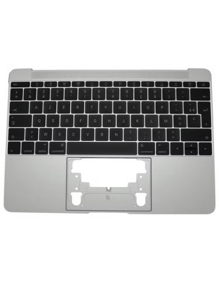 Scocca superiore con tastiera francese per MacBook 12" Retina (A1534, 2015), Argento