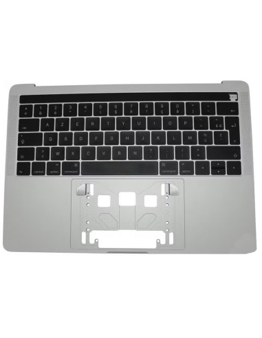 Coque Supérieure Clavier Francais (A1706) Argent MacBook Pro Retina Touchbar 13" 2016 - 2017