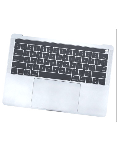 American keyboard top case four ports for MacBook Pro 13" Retina Touch Bar (A1989, 2018-2019), Silver