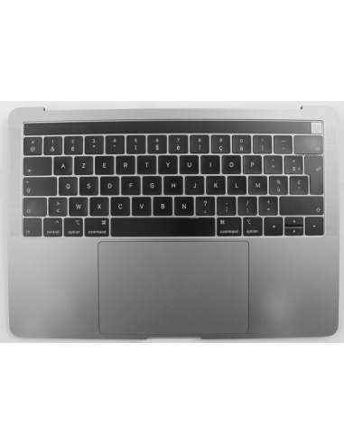 Topcase mit französischer Tastatur zwei Anschlüsse für MacBook Pro 13" Retina Touch Bar (A2159, 2019), Space Grau
