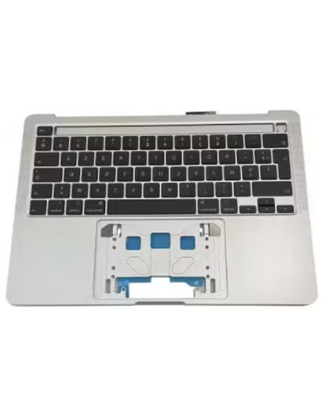 Felső borítás (top case) Francia négy portos MacBook Pro 13" Retina Touch Bar (A2251, 2020) géphez, Ezüst