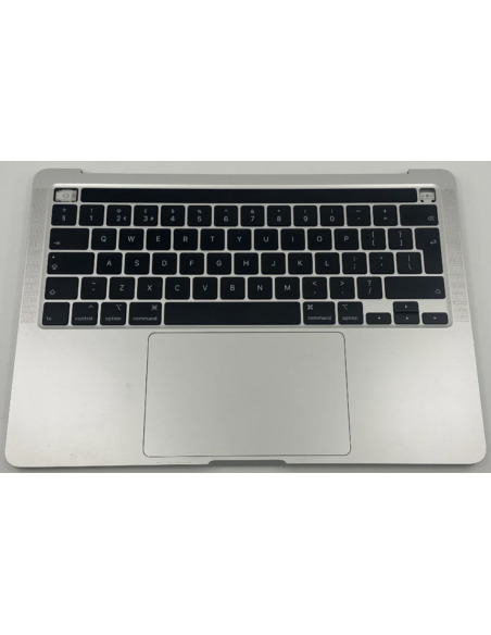 Viršutinis korpusas (top case) Amerikietiška keturi prievadai skirta MacBook Pro 13" Retina Touch Bar (A2251, 2020), Sidabrinė