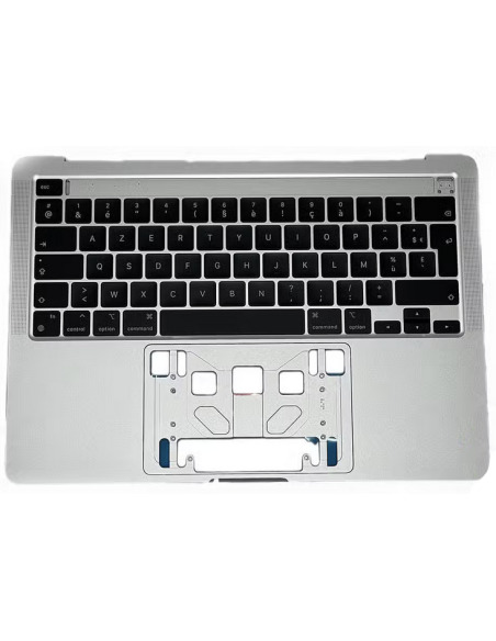Yläkuori (top case) ranskalainen MacBook Pro 13" Retina Touch Bar (A2338, M1 2020 / M2 2022) -malliin, hopea – 1