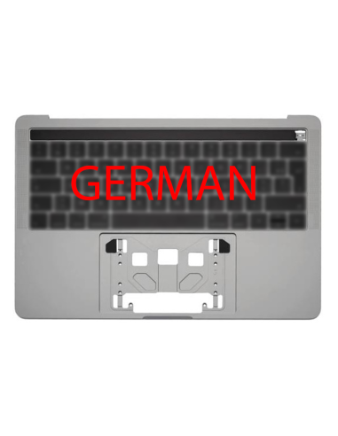 Coque Supérieure Clavier Allemand (A1706) Gris Sidéral MacBook Pro Retina Touchbar 13" 2016 - 2017