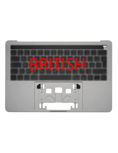 Coque Supérieure Clavier Britannique (A1706) Gris Sidéral MacBook Pro Retina Touchbar 13" 2016 - 2017