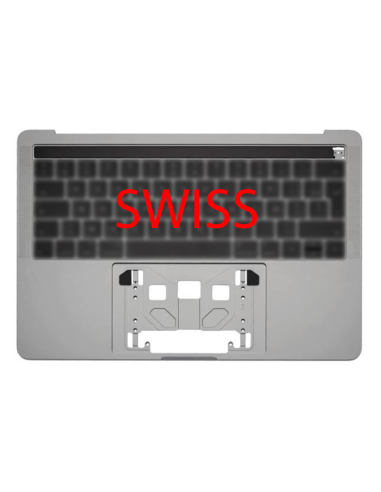 Coque Supérieure Clavier Suisse (A1706) Gris Sidéral MacBook Pro Retina Touchbar 13" 2016 - 2017