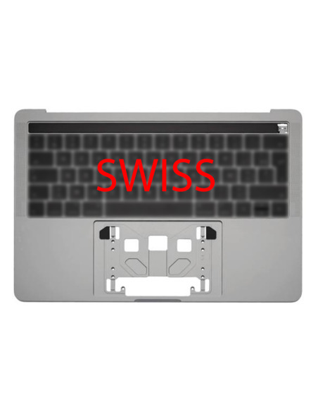 Övre hölje (top case) schweizisk för MacBook Pro 13" Retina Touch Bar (A1706, 2016-2017), Rymdgrå