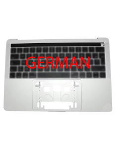 Coque Supérieure Clavier Allemand (A1706) Argent MacBook Pro Retina Touchbar 13" 2016 - 2017