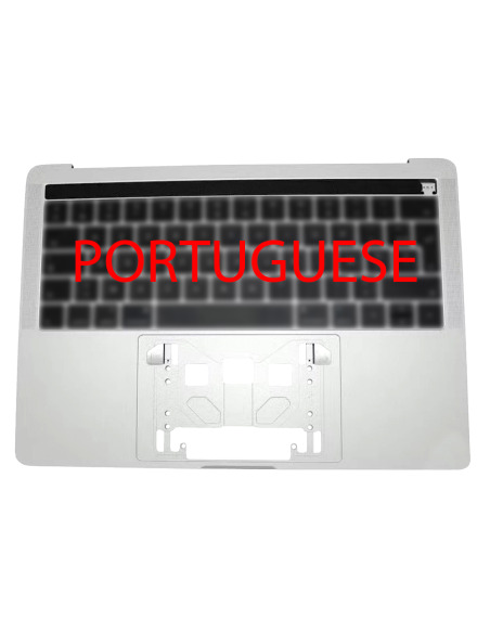 Top case Portuguese for MacBook Pro 13" Retina Touch Bar (A1706, 2016-2017), Silver