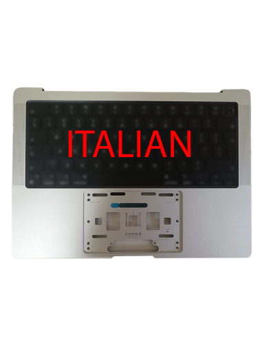 Top case Italian for MacBook Pro 14" (A2442/A2779, M1/M2, 2021-2023), Silver – 1