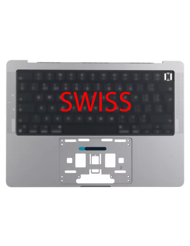 Obere Gehäuse Schweizer für MacBook Pro 14" (A2442/A2779, M1/M2, 2021-2023), Space Grau – 1