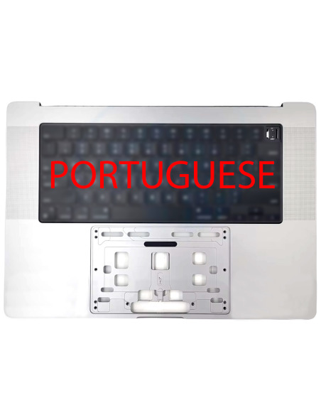 Toppdeksel (top case) Portugisisk til MacBook Pro 16" (A2485/A2780, M1/M2, 2021-2023), Sølv