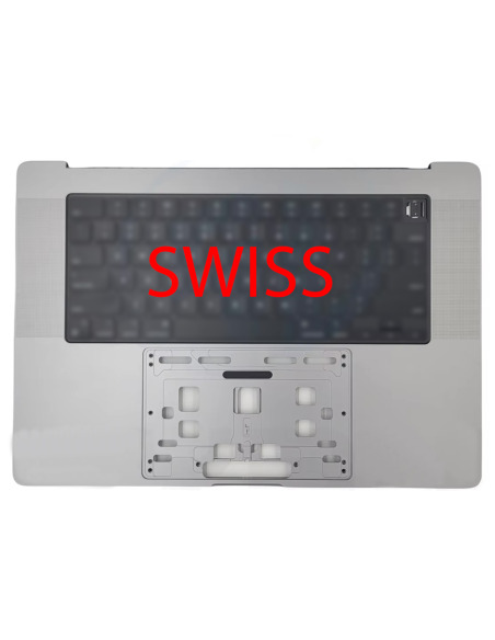 Viršutinis korpusas (top case) Šveicariška skirta MacBook Pro 16" (A2485/A2780, M1/M2, 2021-2023), Kosminė pilka