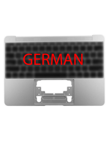 Coque Supérieure Clavier Allemand (A1534) Argent MacBook Retina 12" 2015