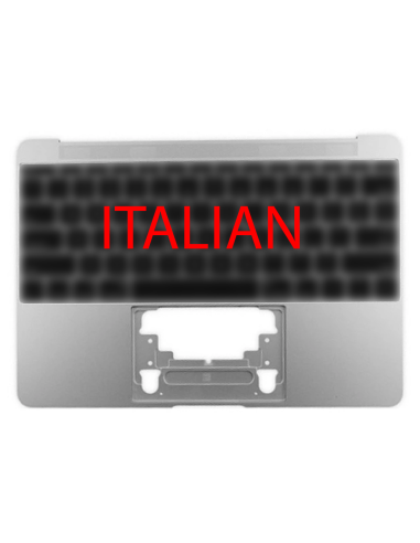 Coque Supérieure Clavier Italien (A1534) Argent MacBook Retina 12" 2015