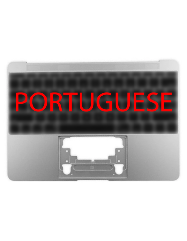 Coque Supérieure Clavier Portugais (A1534) Argent MacBook Retina 12" 2015