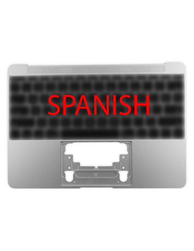 Coque Supérieure Clavier Espagnol (A1534) Argent MacBook Retina 12" 2015