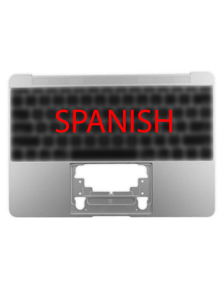 Coque Supérieure Clavier Espagnol (A1534) Argent MacBook Retina 12" 2015