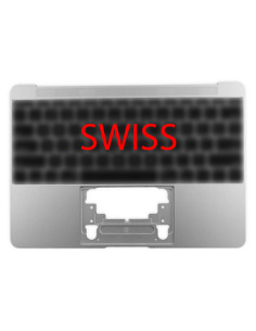 Coque Supérieure Clavier Suisse (A1534) Argent MacBook Retina 12" 2015