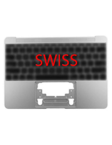 Carcaça superior suíça para MacBook 12" Retina (A1534, 2015), Prateado