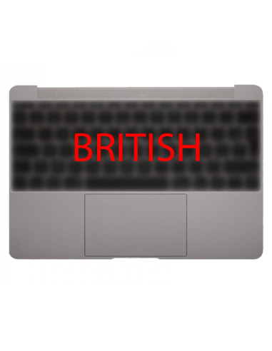 Coque Supérieure Clavier Britannique (A1534) Gris Sidéral MacBook Retina 12" 2015