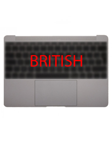 Coque Supérieure Clavier Britannique (A1534) Gris Sidéral MacBook Retina 12" 2015