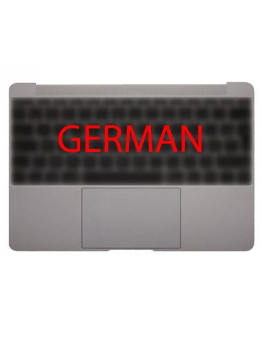 Coque Supérieure Clavier Allemand (A1534) Gris Sidéral MacBook Retina 12" 2015