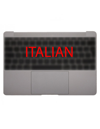 Italienisches Topcase für MacBook 12" Retina (A1534, 2015), Space Grau